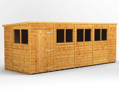 Power 18x6 Shiplap Pent Wooden Shed