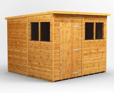 8ft Wide Shiplap Pent Sheds