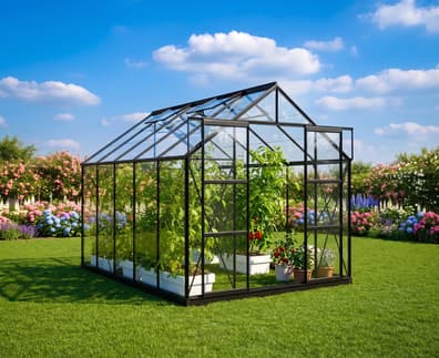Vitavia 8x10 Black Jupiter 8300 Short Pane Toughened