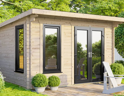 Power Pent Log Cabins 44mm