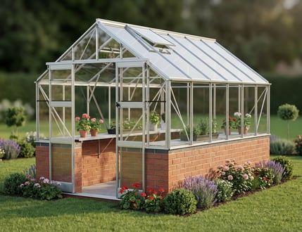 8ft wide Elite Dwarf Wall Greenhouse