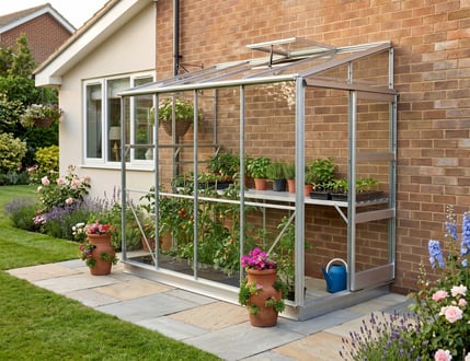 Elite Kensington 4ft Wide Lean To Greenhouse