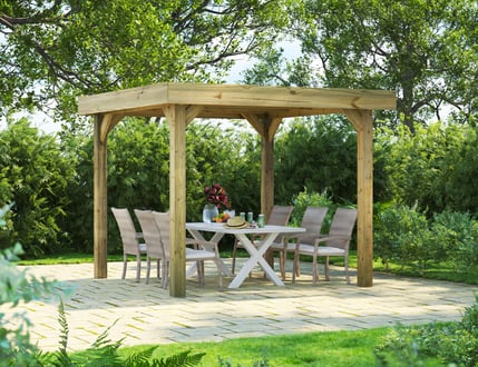 Power Flat Roof Gazebos