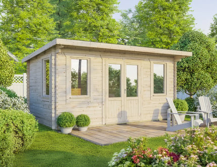 Power Pent Classic Log Cabins 44mm