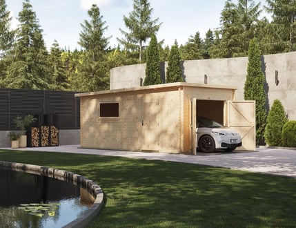 Power Pent Log Cabin Garages