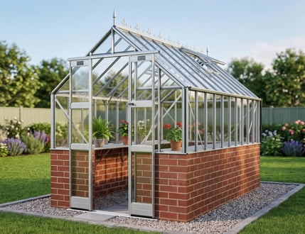 Elite Thyme Dwarf Wall 6ft Wide Greenhouse