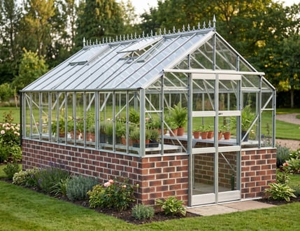 Elite Thyme Dwarf Wall 8ft Wide Greenhouse