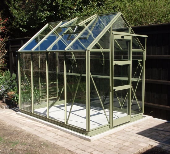 Elite High Eave 6x10 Greenhouse in Olive