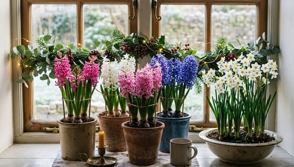 Forcing Bulbs for Christmas Colour in a UK Greenhouse
