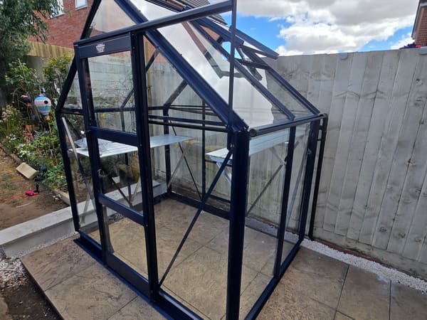 Elite Craftsman 6x4 greenhouse in navy