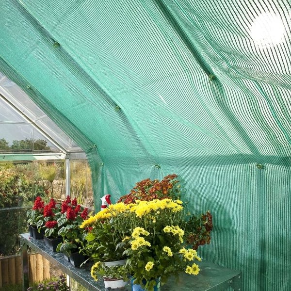 Palram Canopia greenhouse shade kit fitted to keep grow bags cool
