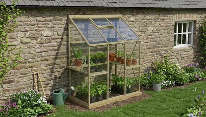 Fix Lean to Greenhouse on Uneven Wall