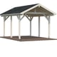 Palmako Robert 11.7 Carport Natural Wood Finish