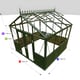 10x10 Janssens Helios Retro Greenhouse Green
