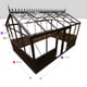 10x15 Janssens Helios Retro Greenhouse Central Doors