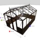 10x15 Janssens Helios Retro Greenhouse Black
