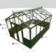 10x15 Janssens Helios Retro Greenhouse Green