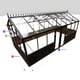 10x19 Janssens Helios Retro Greenhouse Central Doors