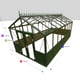 10x19 Janssens Helios Retro Greenhouse Green