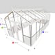 10x19 Janssens Helios Retro Greenhouse White