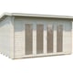 Palmako Ines 3.9x3m Log Cabin White Dip