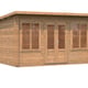 Palmako Lisa 4x3m Log Cabin Brown Dip