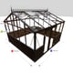 12x12 Janssens Helios Retro Greenhouse Central Doors