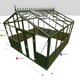 12x12 Janssens Helios Retro Greenhouse Green