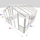 12x12 Janssens Helios Retro Greenhouse White