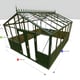 12x15 Janssens Helios Retro Greenhouse Green