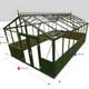 12x19 Janssens Helios Retro Greenhouse Green