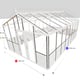 12x19 Janssens Helios Retro Greenhouse White