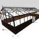 12x29 Janssens Helios Retro Greenhouse Central Doors