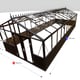 12x29 Janssens Helios Retro Greenhouse Black