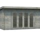 Palmako Lea 4.5m x 4m Pent Log Cabin Grey Dip