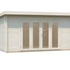 Palmako Lea 4.5m x 4m Pent Log Cabin White Dip