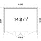Palmako-Lisa-4.7x3.5m-Log-Cabin-Dimensions