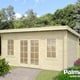 Palmako Lisa 4.7x3.5m Log Cabin Natural Finish