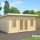 Palmako Lisa 4.7x3.5m Log Cabin Plain Finish