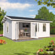 Palmako Iris 5.1x3.9m Log Cabin White