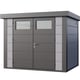 Telluria Classico 2721 Metal Garden Shed in Light Grey