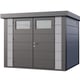 Telluria Classico 2724 Metal Garden Shed in Light Grey