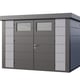 Telluria Classico 3024 Metal Garden Shed in Light Grey