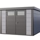 Telluria Classico 3030 Metal Garden Shed in Light Grey