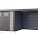 Telluria Classico Lounge Small with windows 3024 Metal Garden Room in Light Grey