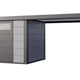 Telluria Classico Open Lounge Large 2424 Metal Garden Shed with Canopy in Light Grey