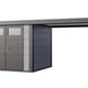 Telluria Classico Open Lounge Large 2724 Metal Garden Shed with Canopy in Light Grey