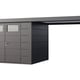 Telluria Classico Open Lounge Large 3024 Metal Garden Shed with Canopy in Anthracite