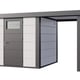 Telluria Classico Open Lounge Small 2424 Metal Garden Shed with Canopy in White