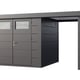 Telluria Classico Open Lounge Small 2724 Metal Garden Shed with Canopy in Anthracite